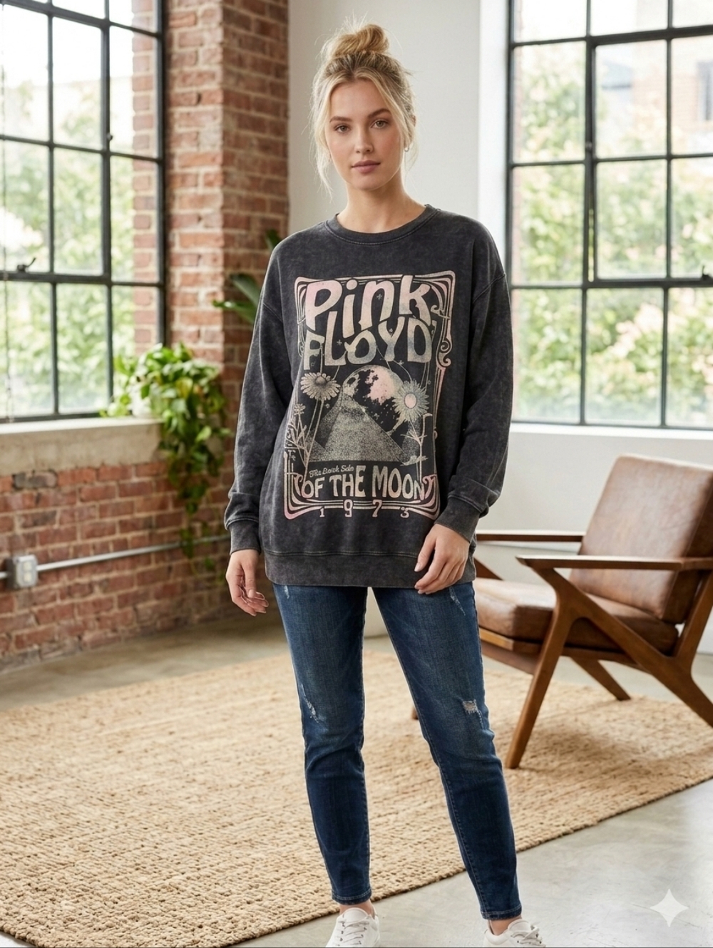 Pink Floyd, The Dark Side of the Moon, 1973, Pyramid, Daisies Crewneck - Picture 7 of 10